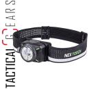 NEXTORCH eSTAR ULTRALEICHTE, WIEDERAUFLADBARE LED-KOPFLAMPE MIT 1300 LUMEN, MEHREREN LICHTQUELLEN UND 2 AKKUS - SCHWARZ
